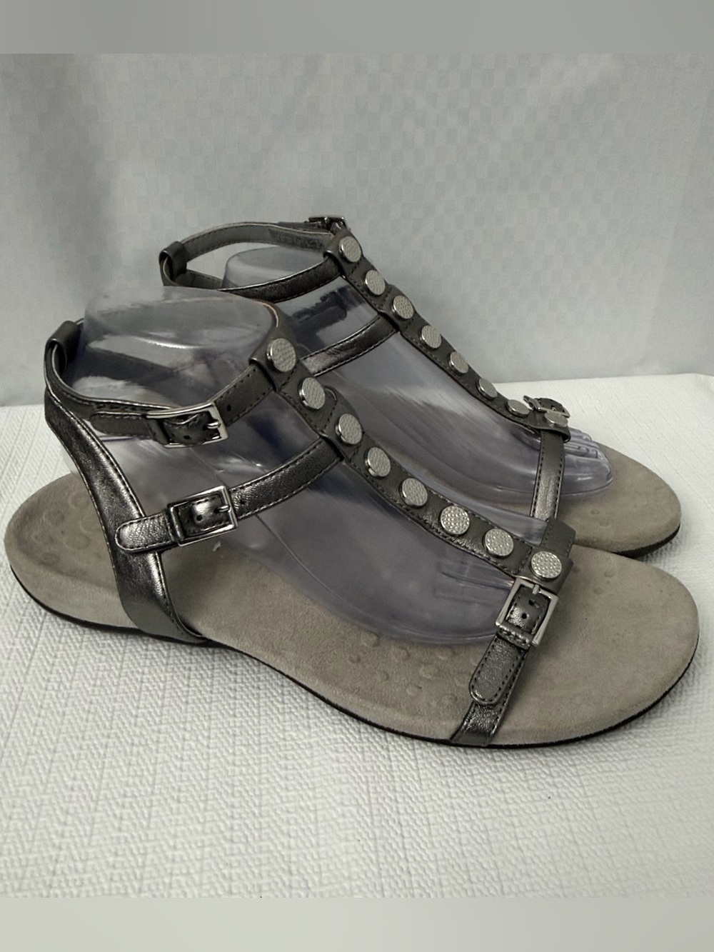 Vionic Hailey Metallic Studded Gladiator Sandals Size 11 Wide